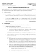 Notice of AGM 2025